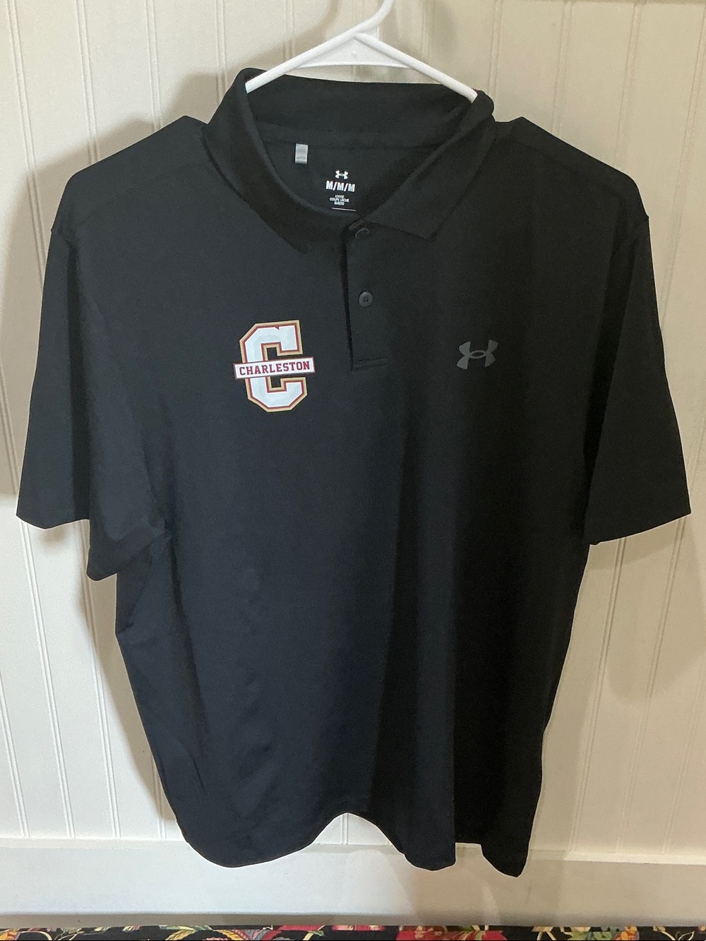 Under Armour Men’s Black College of Charleston Logo Performance Polo